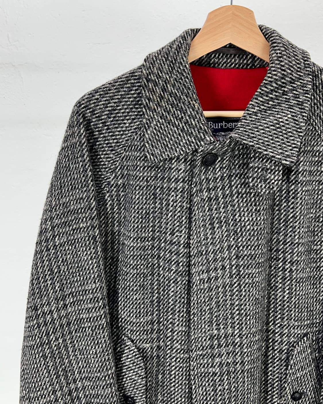 버버리 글렌 체크 해링턴 트위드 라나 울 블루종 자켓 상품이미지2