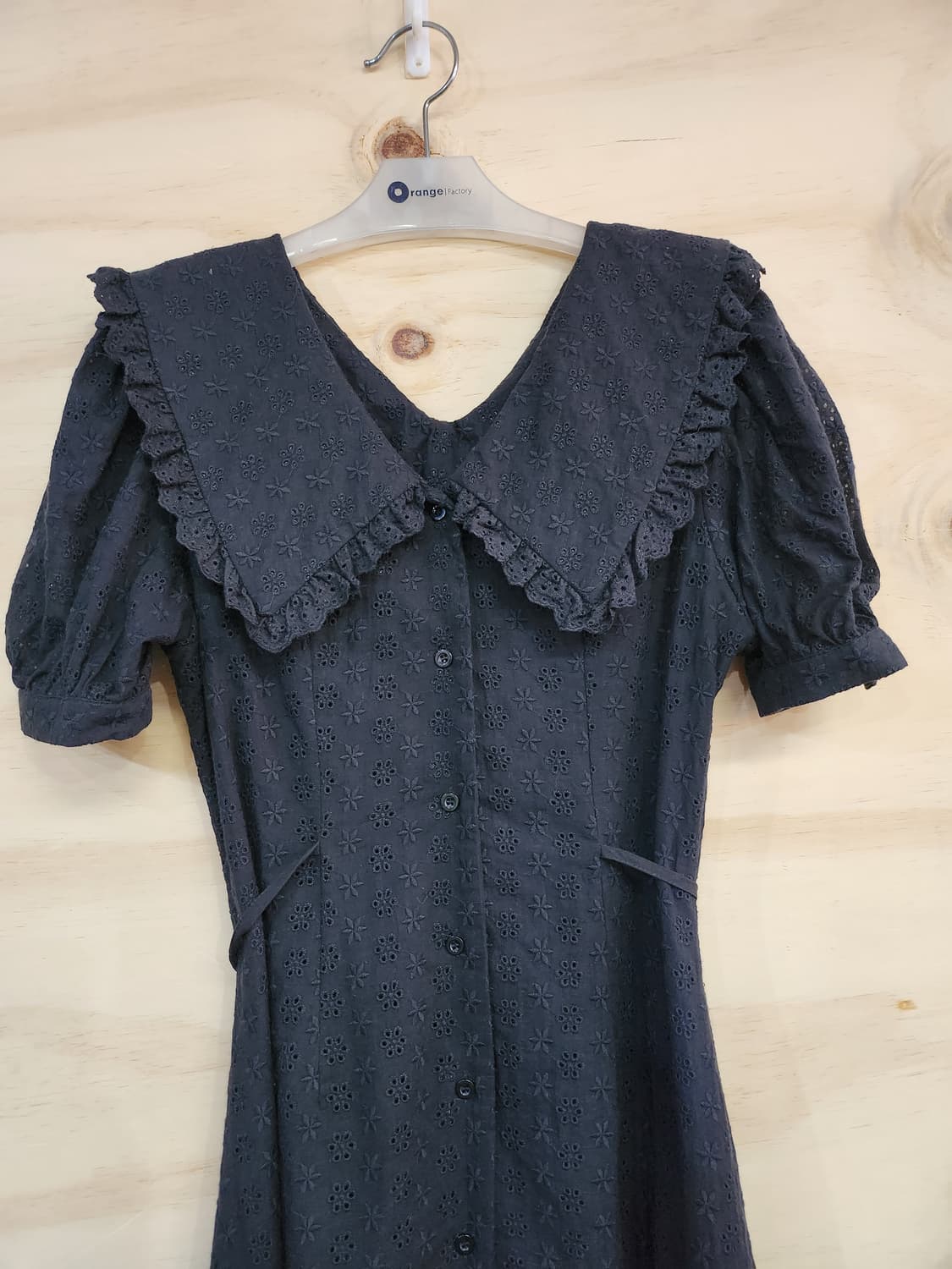 537) 레이스 카라 펀칭 롱 원피스 상품이미지4