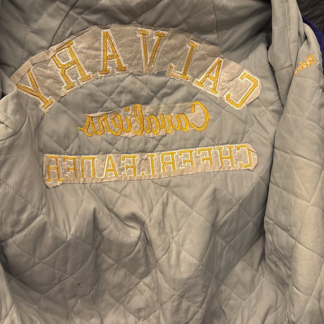 90s 하트웰 하이틴 스펠아웃 레터링 사틴 바시티 자켓 N781 상품이미지6