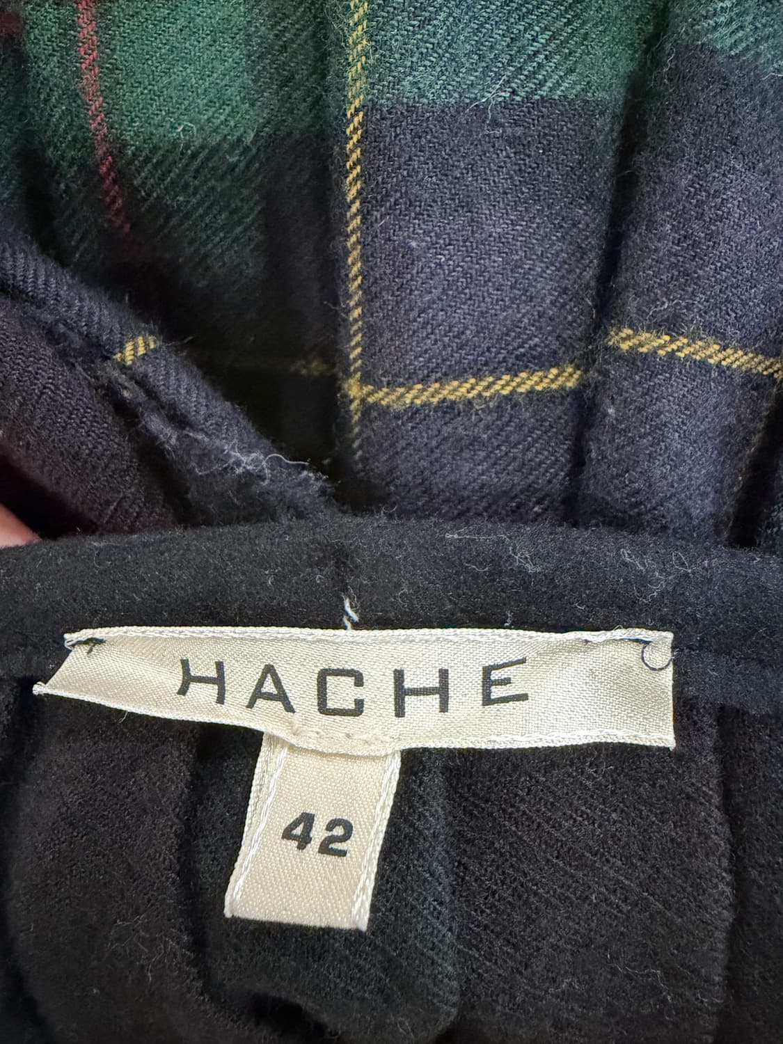 HACHE 하쉬 타탄 체크 프린지 랩 스커트 상품이미지7