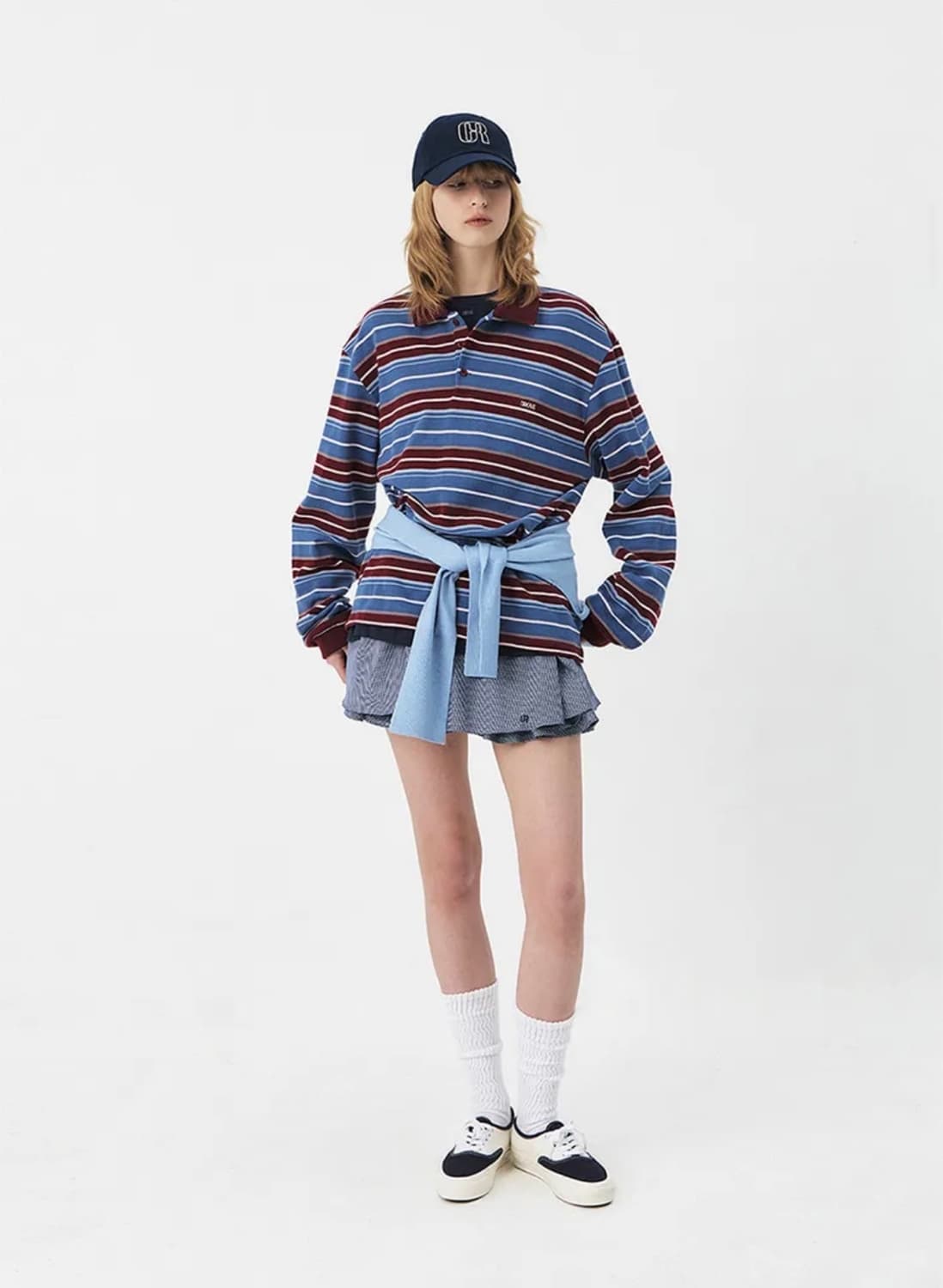 그로브 티셔츠 CARELL STRIPE SHIRT (Wine) 상품이미지2