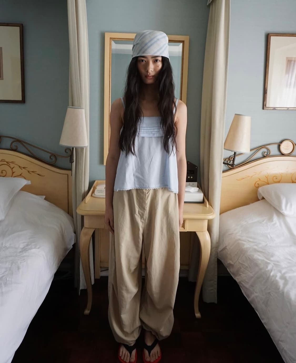 쏘딩키브레드 Brynn Soft blue Blouse  상품이미지1