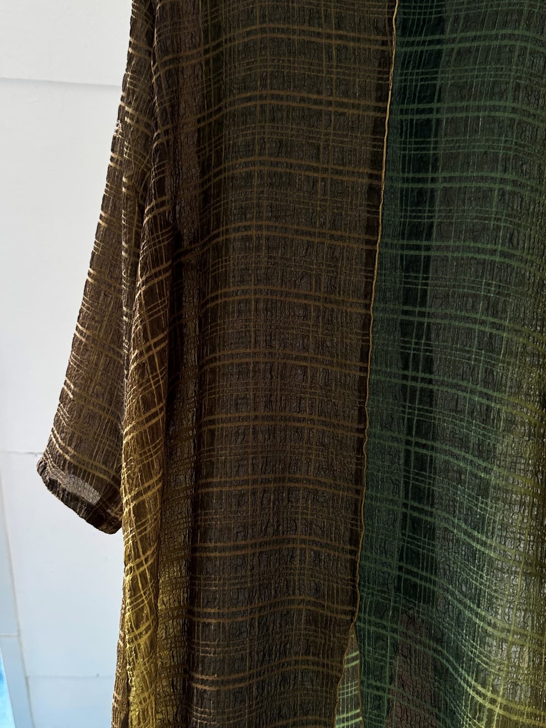 Sheer fabric shirred design panel TOP 상품이미지4