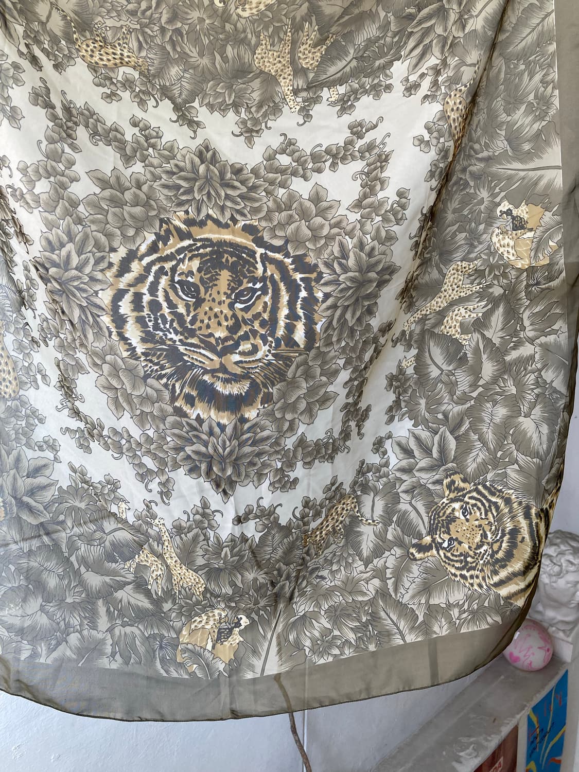 빈티지 호랑이 패턴 패브릭 상품이미지3