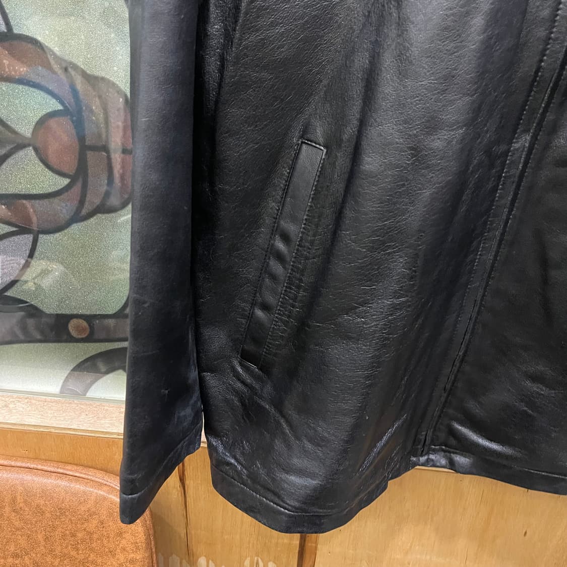 90's  Vintage leather jacket 상품이미지4