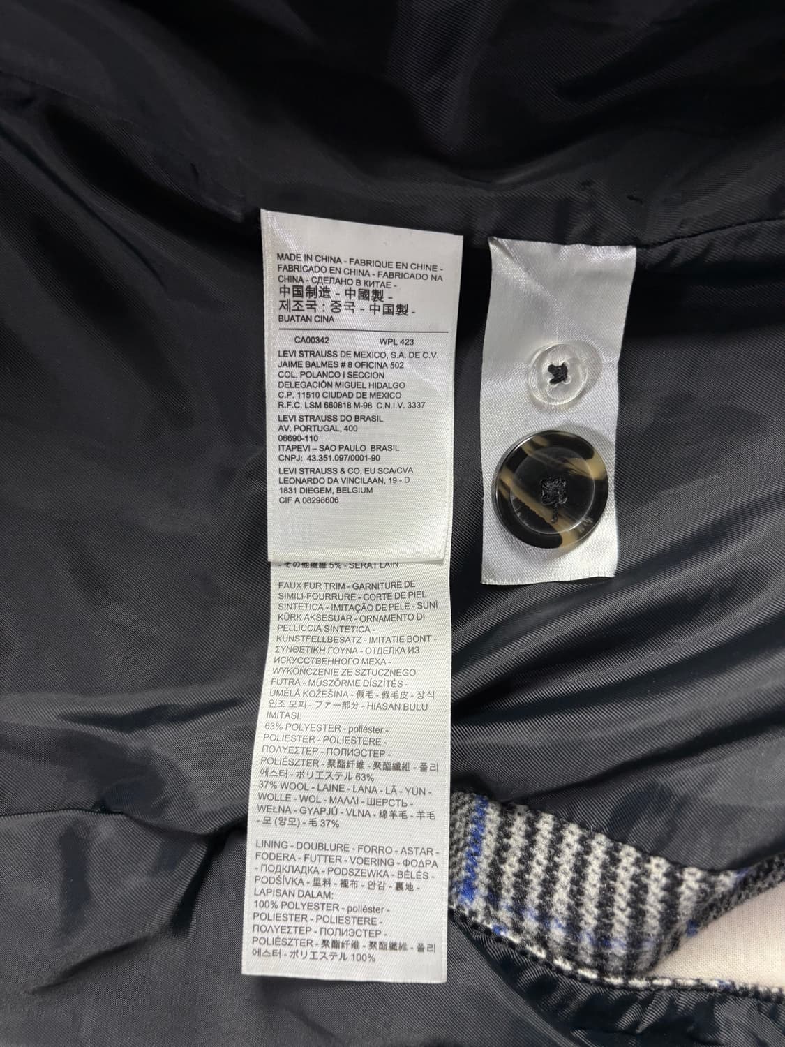 Levis 리바이스 아마야 울 혼방 코트 S 상품이미지5