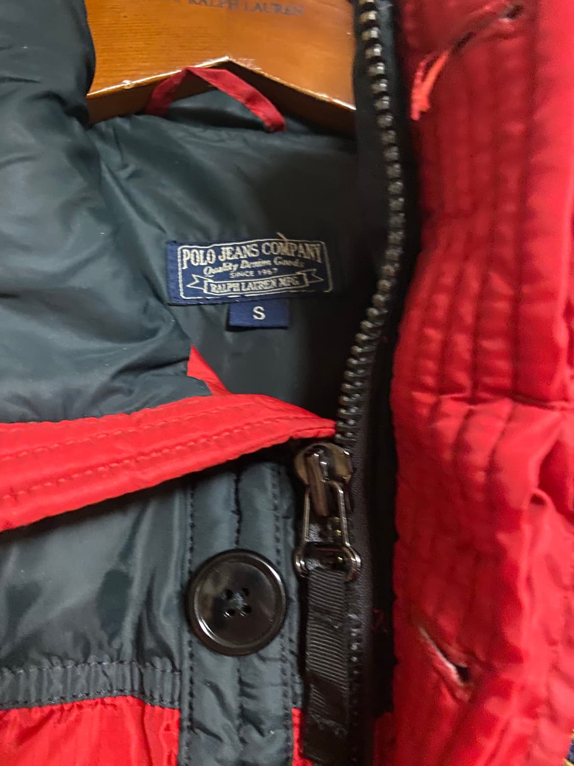 Polo Ralph lauren 패딩조끼 레드 s 상품이미지3