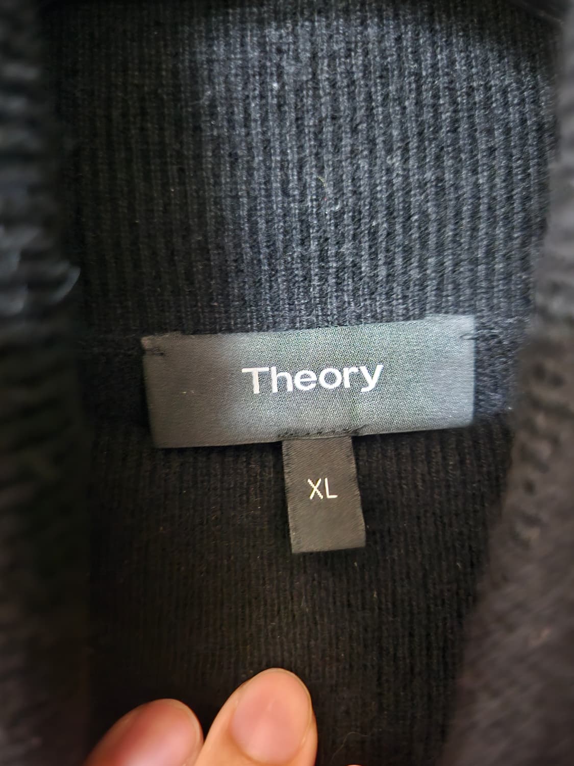 띠어리 빌라스 캐시미어 터틀넥 니트 XL 블랙 상품이미지3