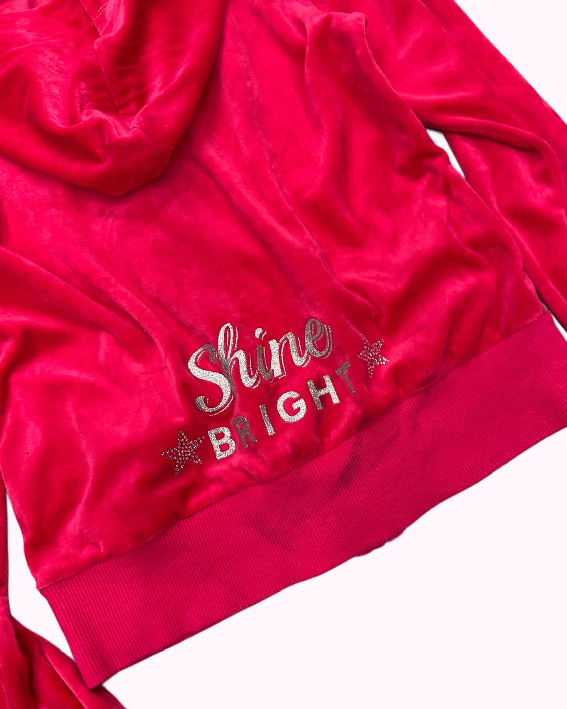 hot pink velvet hood zip-up 상품이미지5