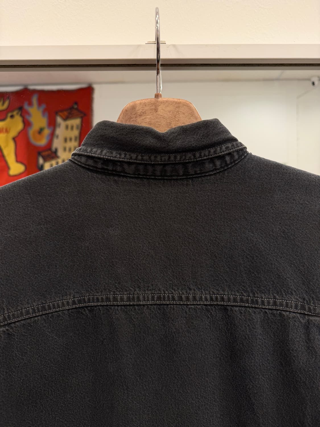 Stanley 빈티지 흑청 데님 플란넬 셔츠 상품이미지6