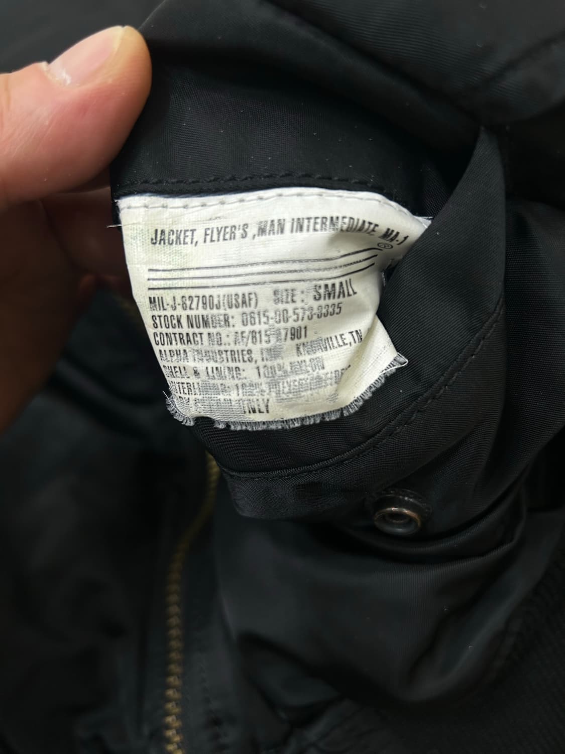 [S]알파인더스트리 Ma-1 양면 항공 점퍼/블랙 오렌지 상품이미지6