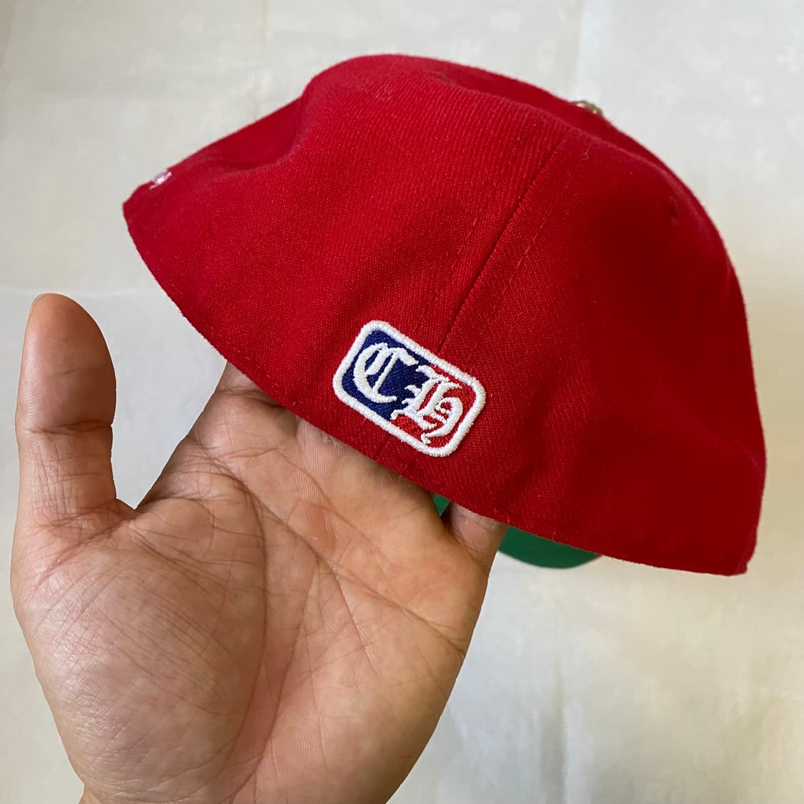 [7 3/4 61.5CM] 크롬하츠 하트 로고 자수 볼캡 레드 상품이미지5