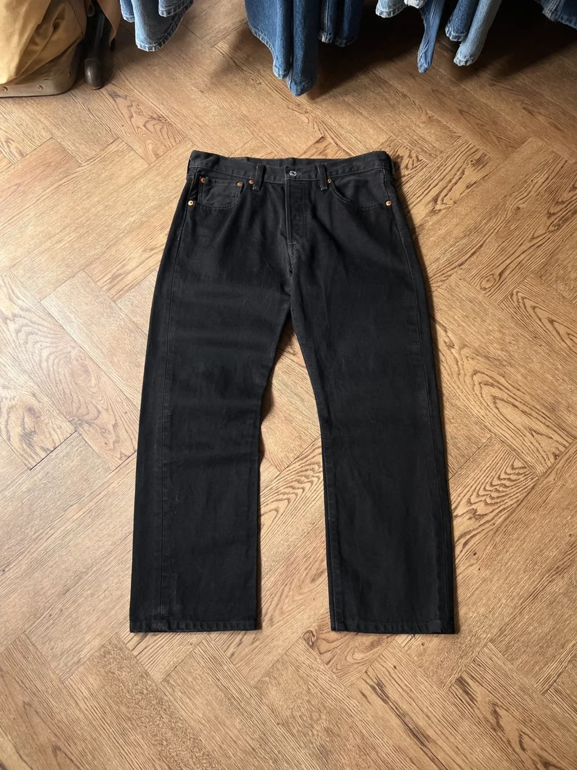 [32]리바이스 501 스트레이트핏 흑청 데님 팬츠 상품이미지1