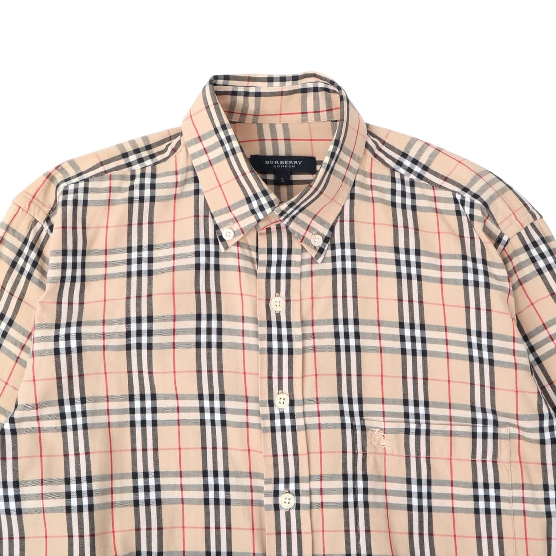 버버리 베이지 노바체크 로고 셔츠 상품이미지2