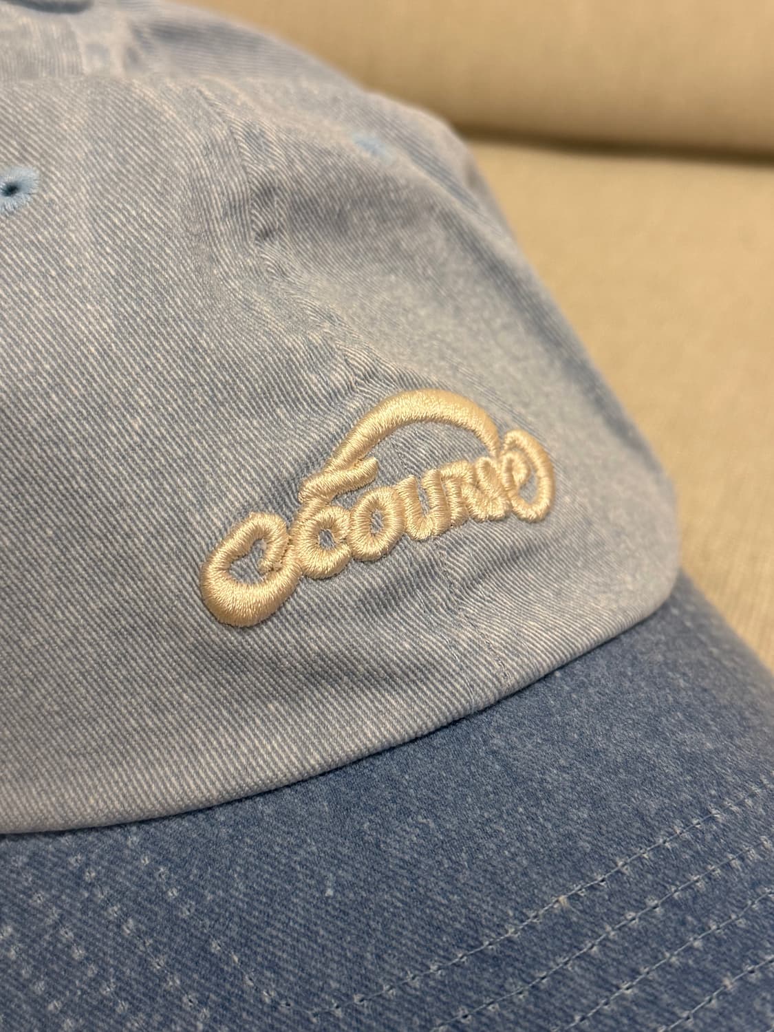 [새제품] 오브콜스와이낫 데님 모자 볼캡 정가 48,000원 상품이미지5