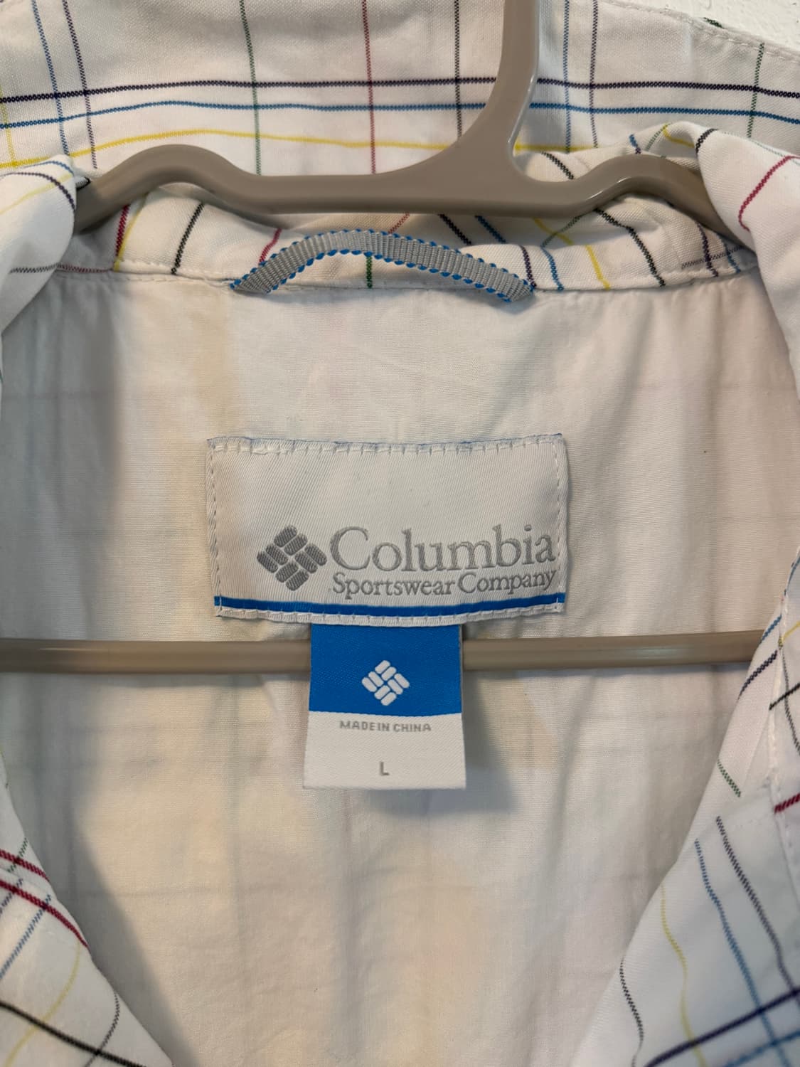 Columbia 체크 후드 윈드브레이커 L 상품이미지3