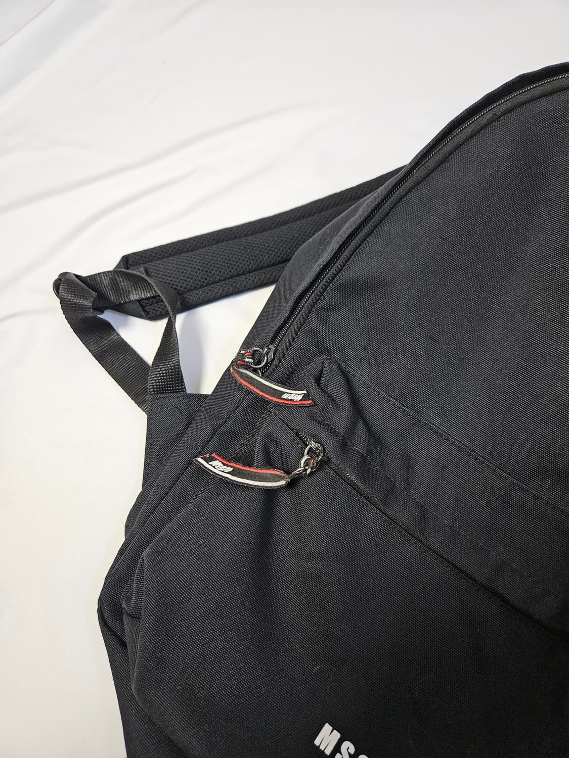 MSGM 클래식 백팩 가방 코튼 블랙 상품이미지3