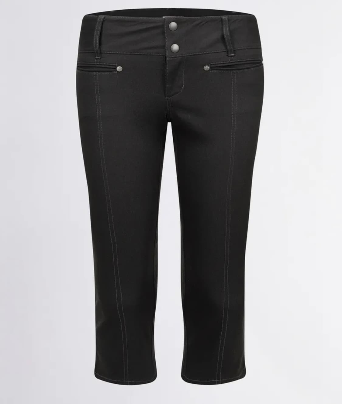 90s Cotton Capri Pants Charcoal 상품이미지5