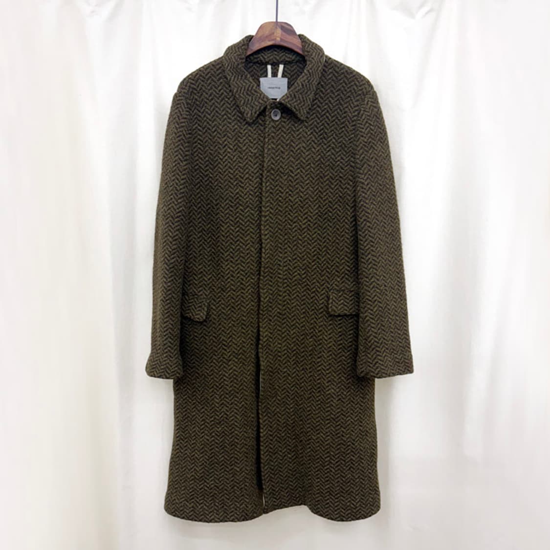 언더커버 헤링본 축융 울 코트 상품이미지1