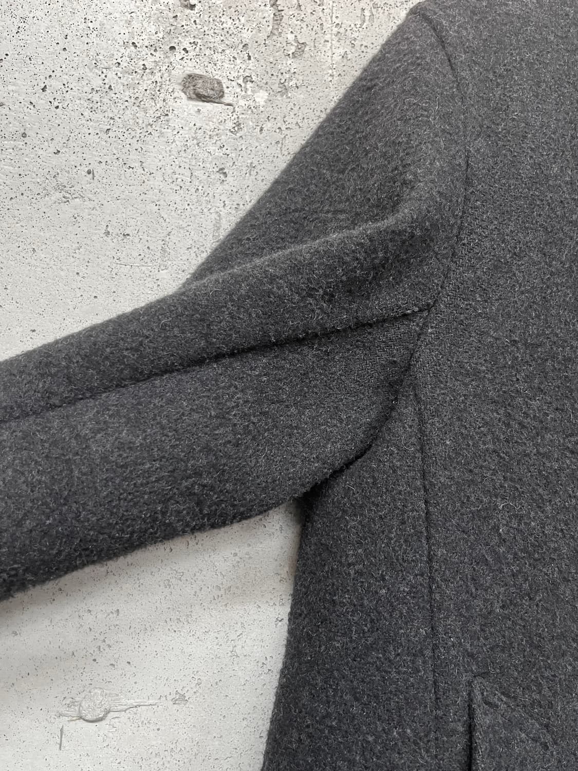 단톤 미디 울 코트 다크 그레이 상품이미지6