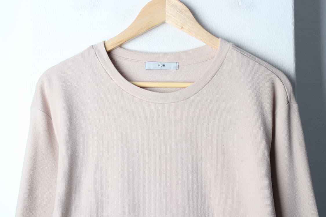 (2XL) 흄 긴팔티셔츠 빅사이즈 무지 베이지 기본-H33455 상품이미지3