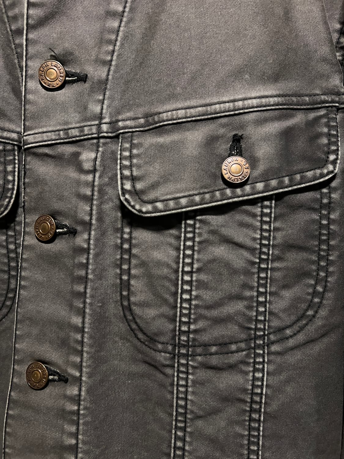 [M]더블알엘 재팬메이드 Lee 라이더스 복각 그레이 몰스킨 트러커 자켓 상품이미지3