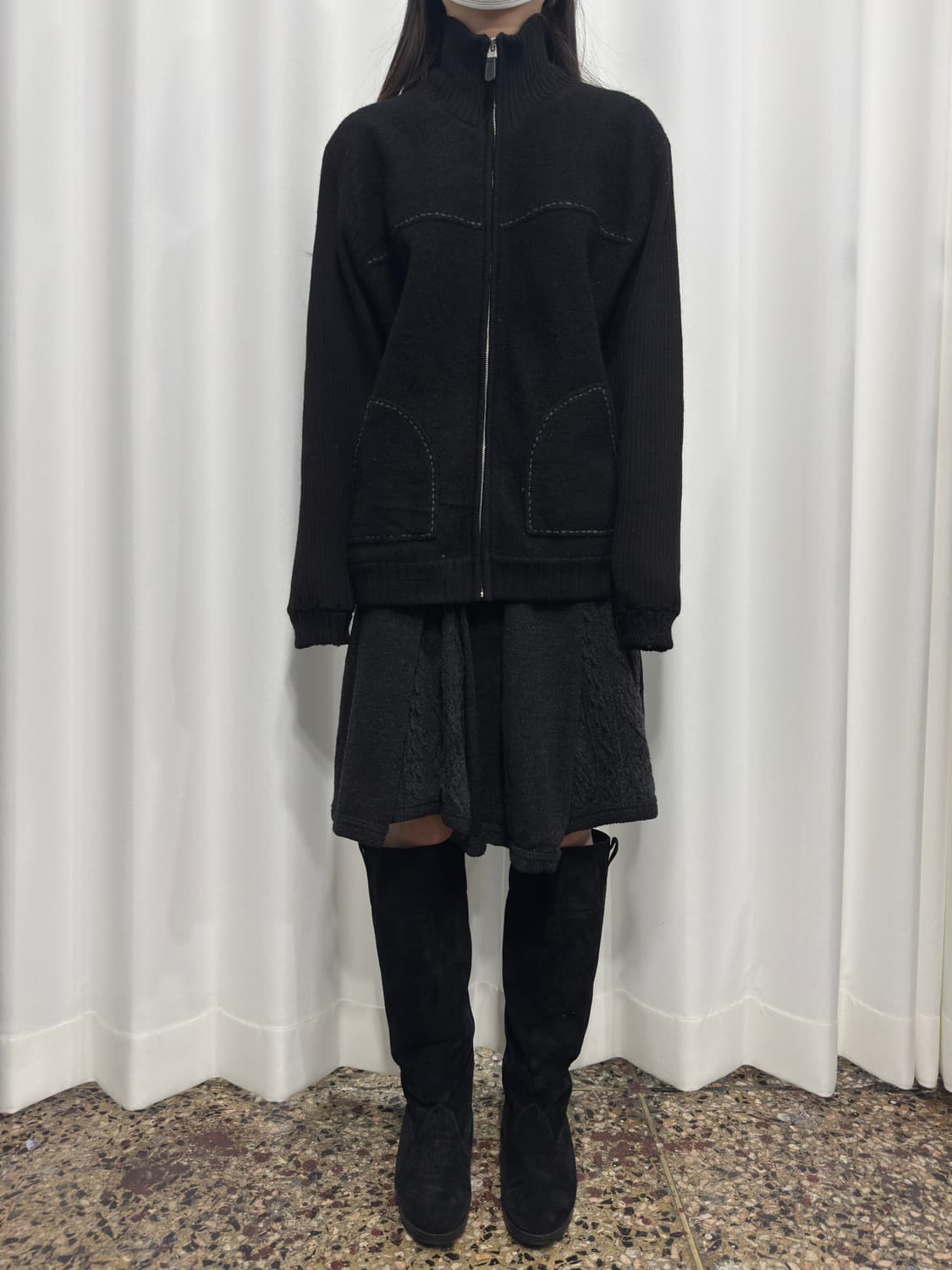 stitch knit zipup 상품이미지3