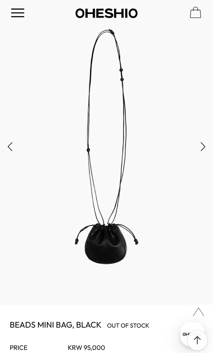 OHESHIO - BEADS MINI BAG, BLACK 상품이미지10