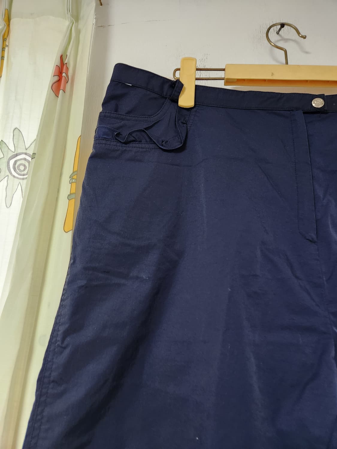 빅사이즈 7부 여성 바지 프릴 장식 39~40 상품이미지3