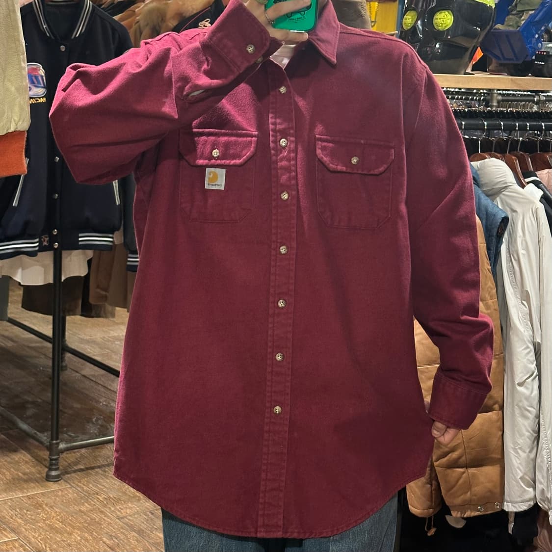 [HI] 칼하트 코듀로이 셔츠 버건디 상품이미지1