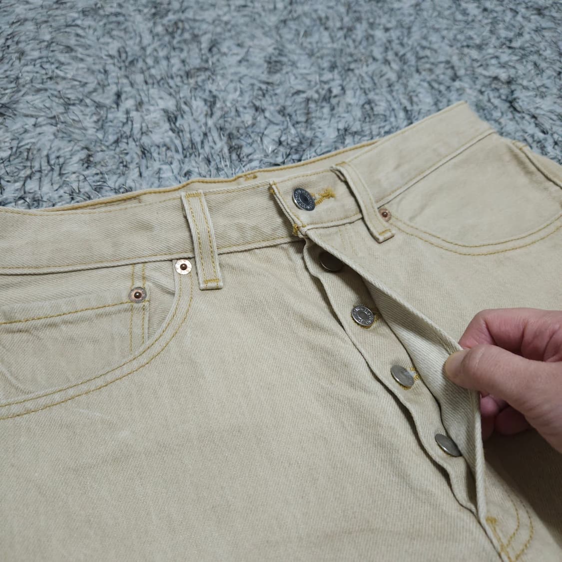 리바이스501) 30/32 베이지청바지 일자청바지 / 왕눈이샵 상품이미지4