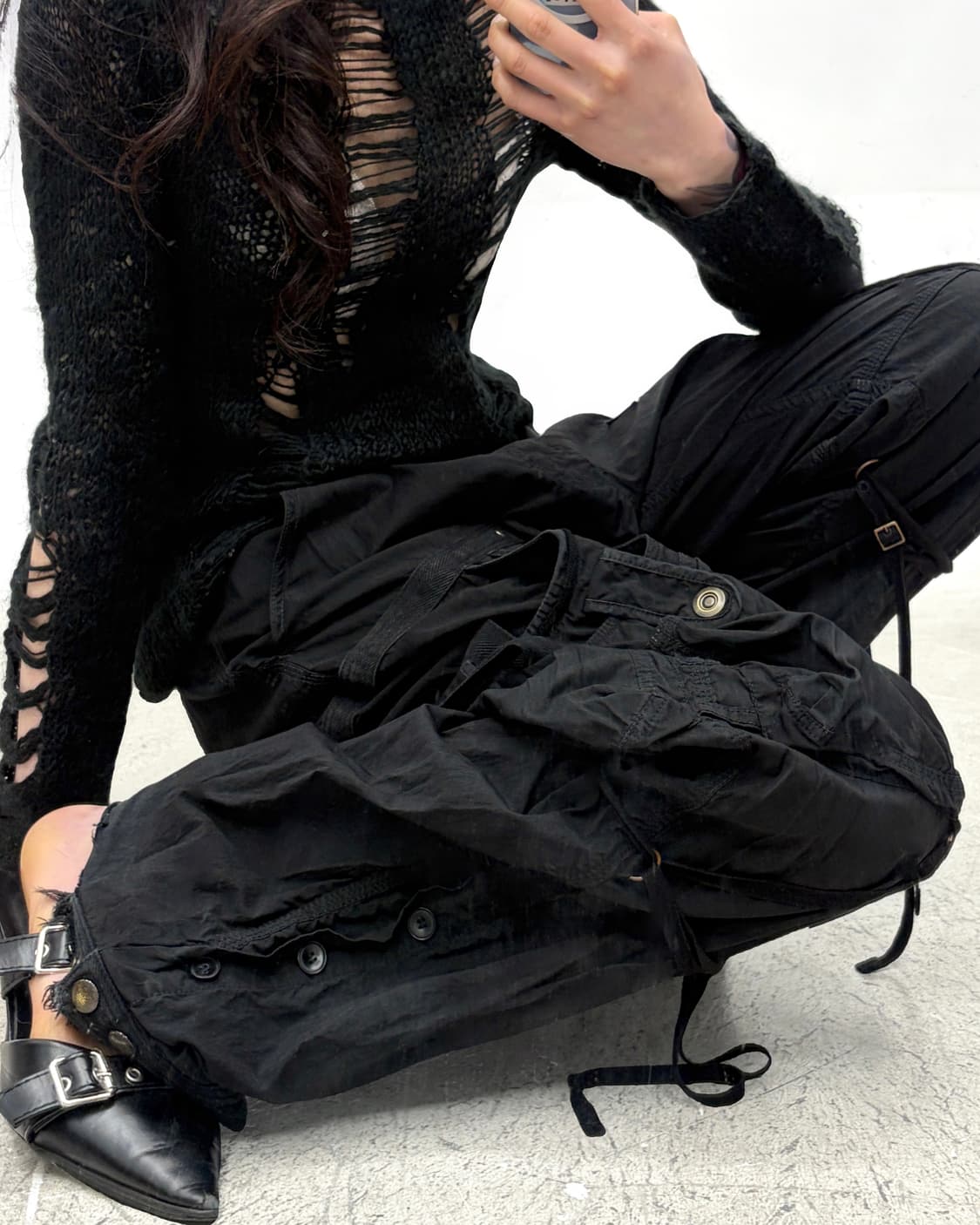 Multi-Pocket Strap Cargo Pants 상품이미지2