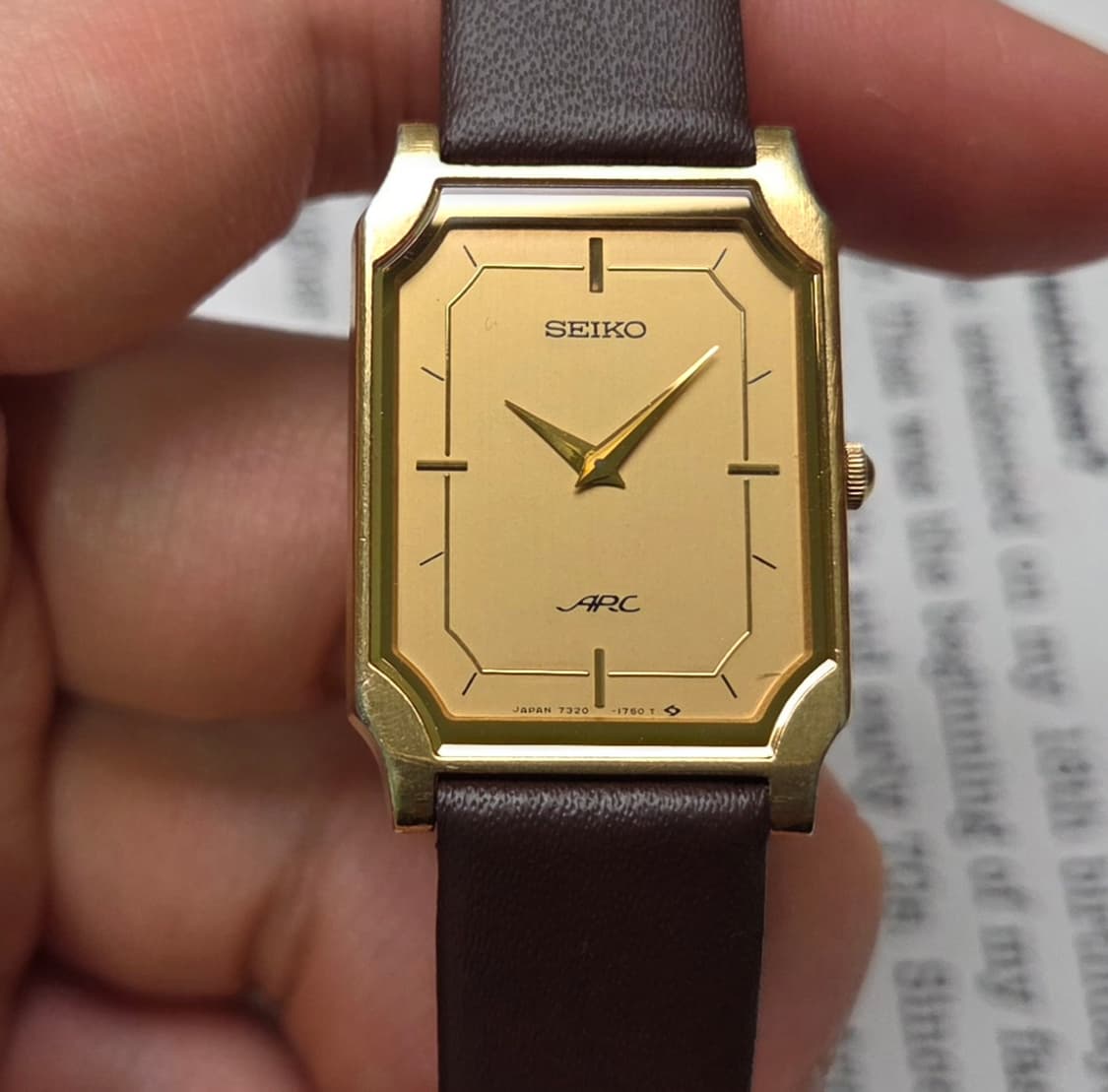 레어] 빈티지 세이코 아크(ARC) 탱크 샴골판 칼침핸즈 슬림쿼츠   상품이미지5