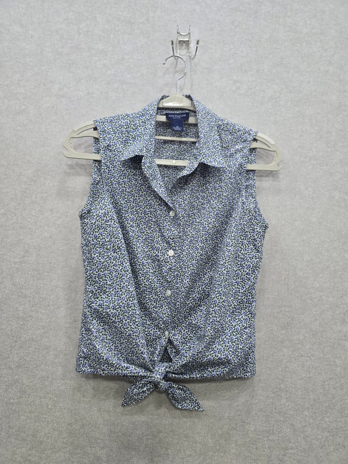 ANN TAYLOR 플라워 패턴 슬리브리스 셔츠 블라우스 상품이미지2