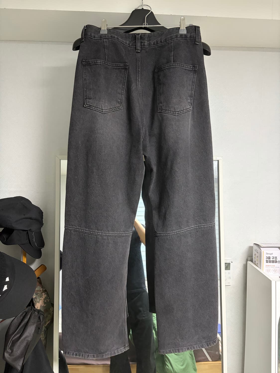 파브레가 빅터 커브드 데님 팬츠 블랙  상품이미지3