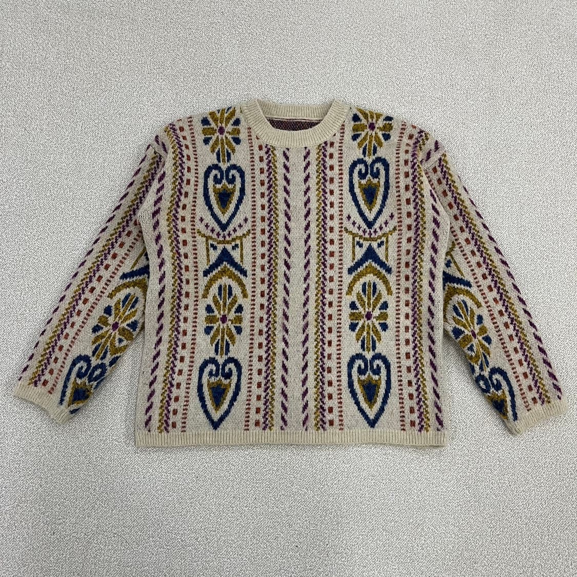 [실측확인] 빈티지 에스닉 패턴 니트 스웨터 0107M1 상품이미지1