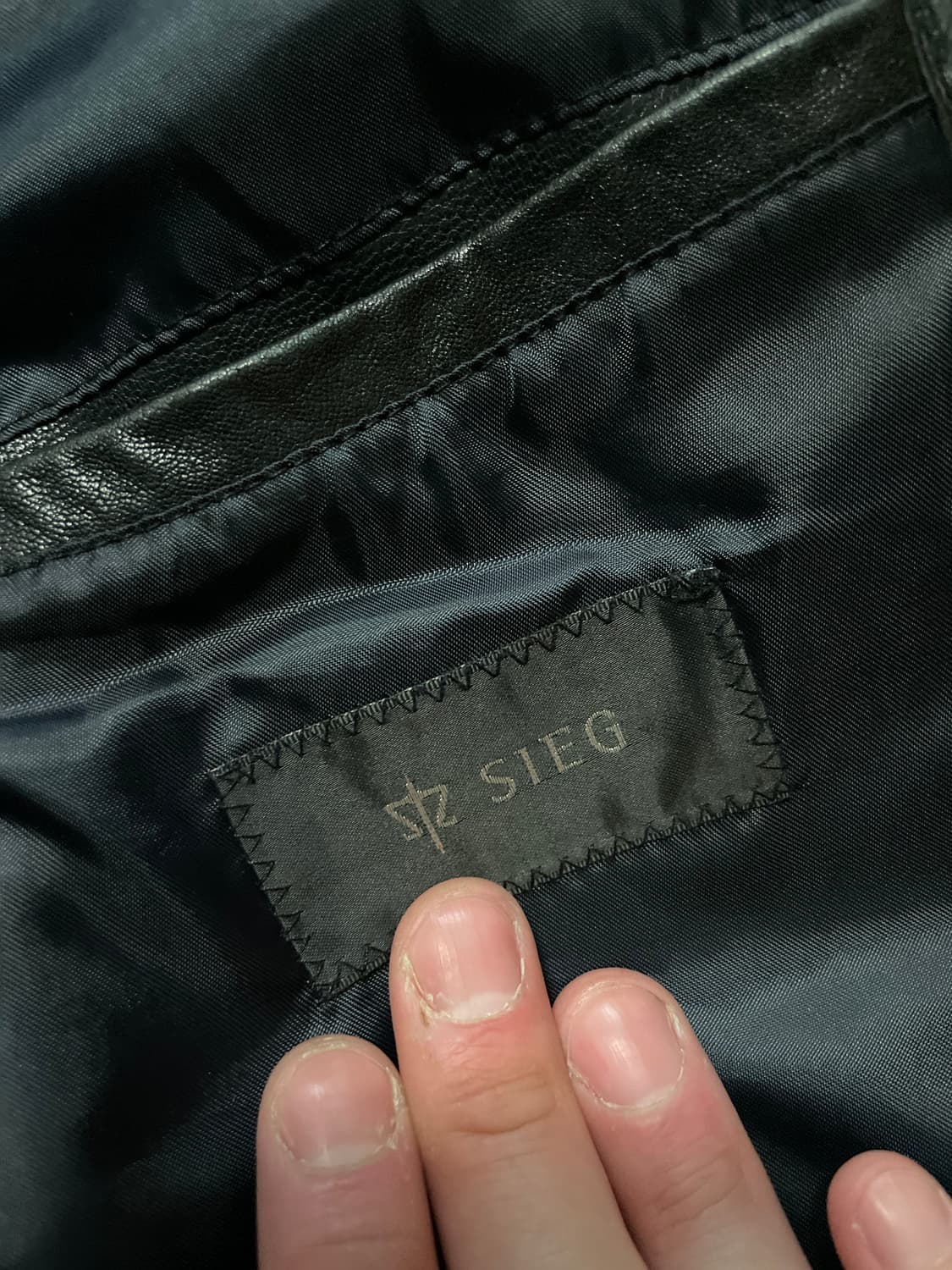 SIEG 웨스턴 무드 램스킨 양가죽 절개 포켓 레더 자켓 상품이미지9