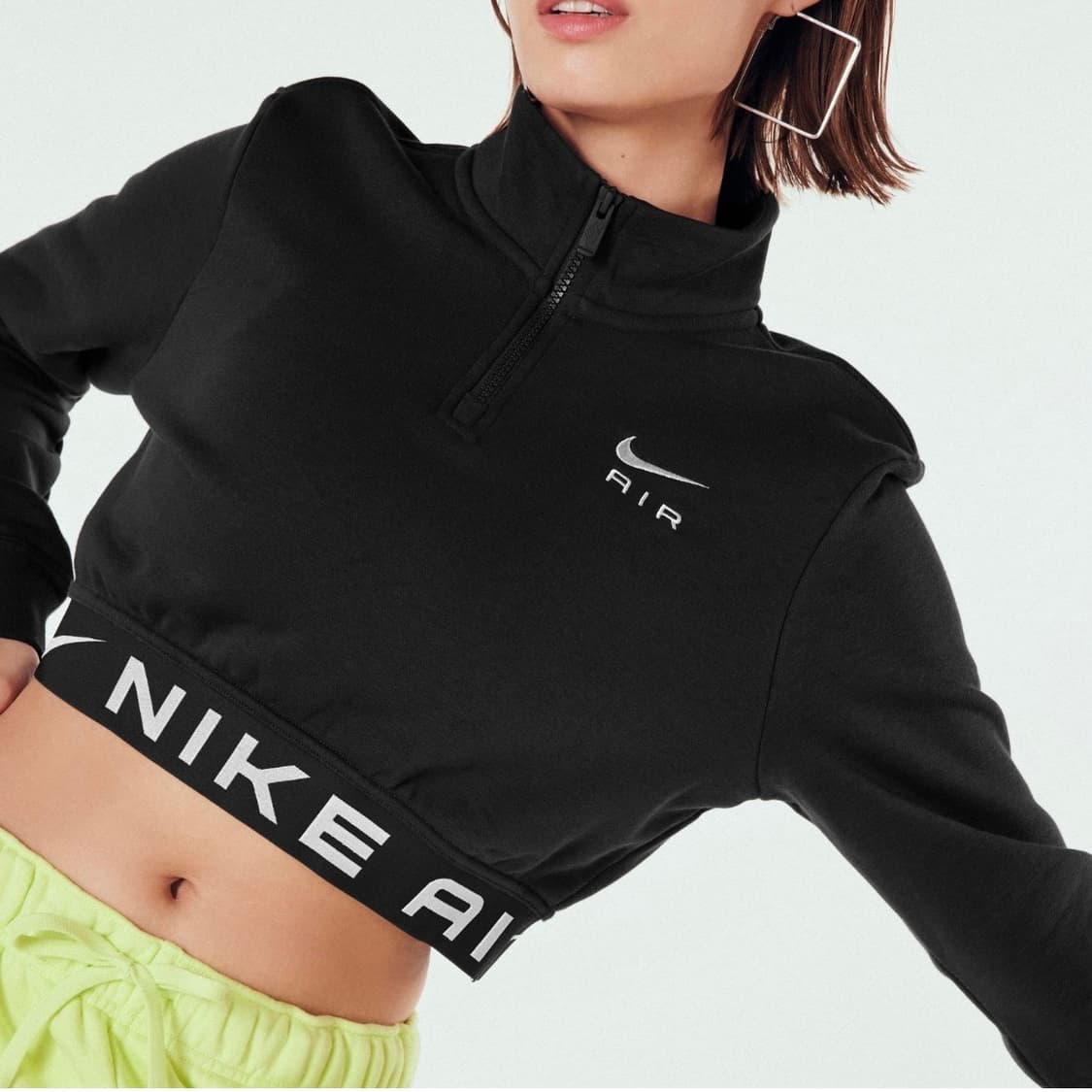 나이키 에어 여성 플리스 탑 크롭 반집업 M사이즈 J12 상품이미지1