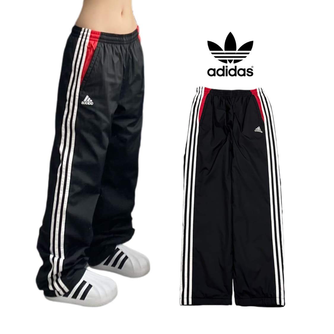 아디다스 00s 삼선 올드스쿨 바람막이 트랙팬츠 상품이미지1