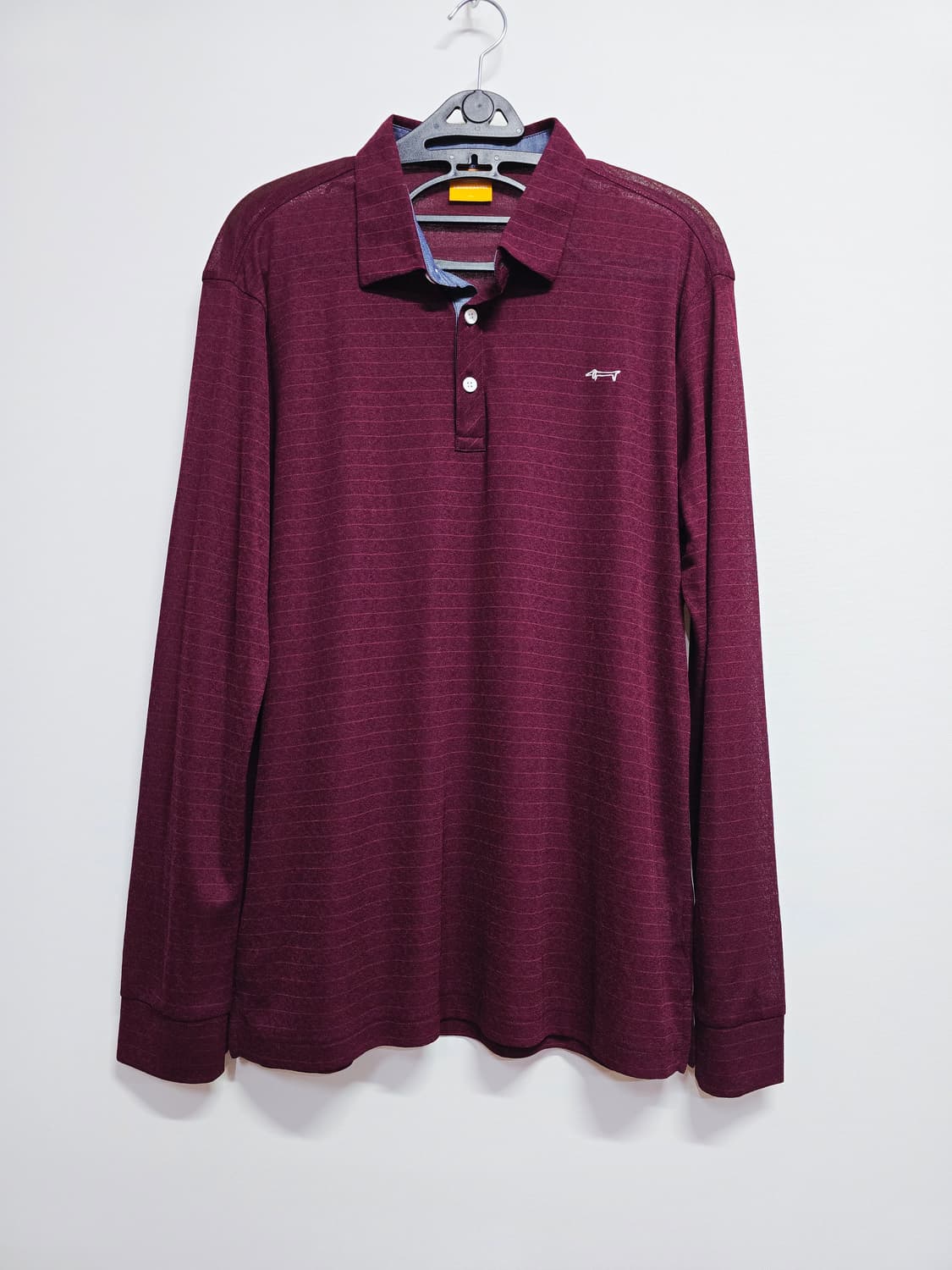 [루이까스텔] 버건디 긴팔 카라 셔츠 상품이미지1