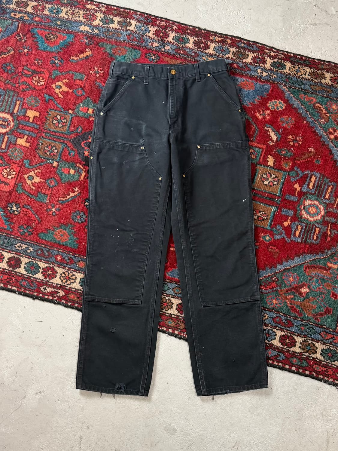 OG USA Made 칼하트 B01 더블니 블랙 칼하트 썩블니 카펜터 상품이미지1