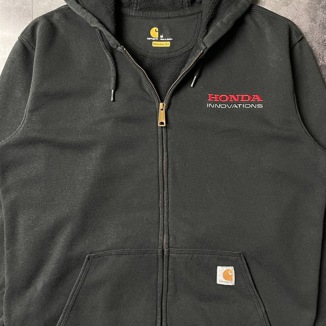 CARHARTT 칼하트 빈티지 블랙 기모 후드 집업 A00843 상품이미지3