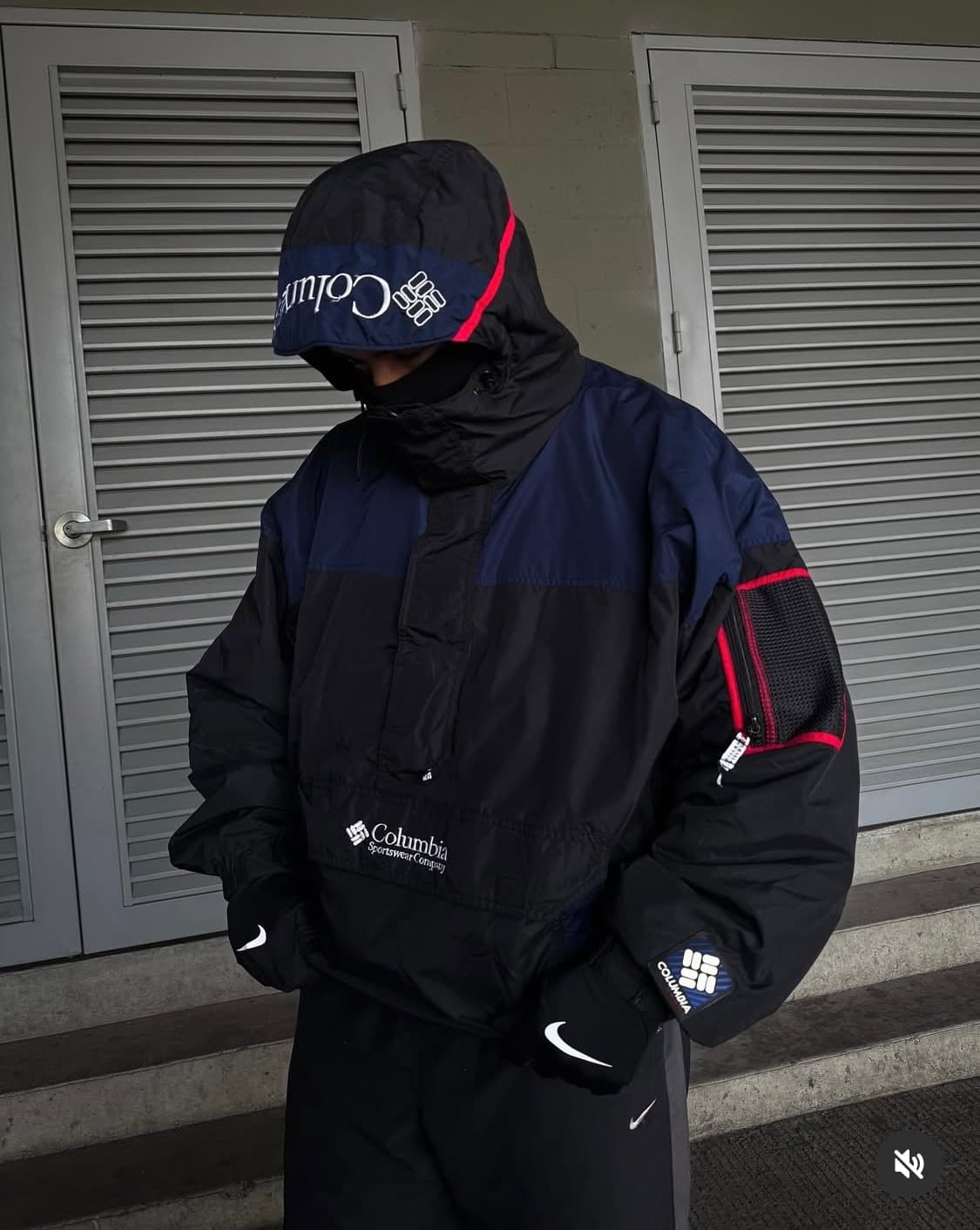 컬럼비아 풀오버 아노락 패딩 자켓 레드 상품이미지10