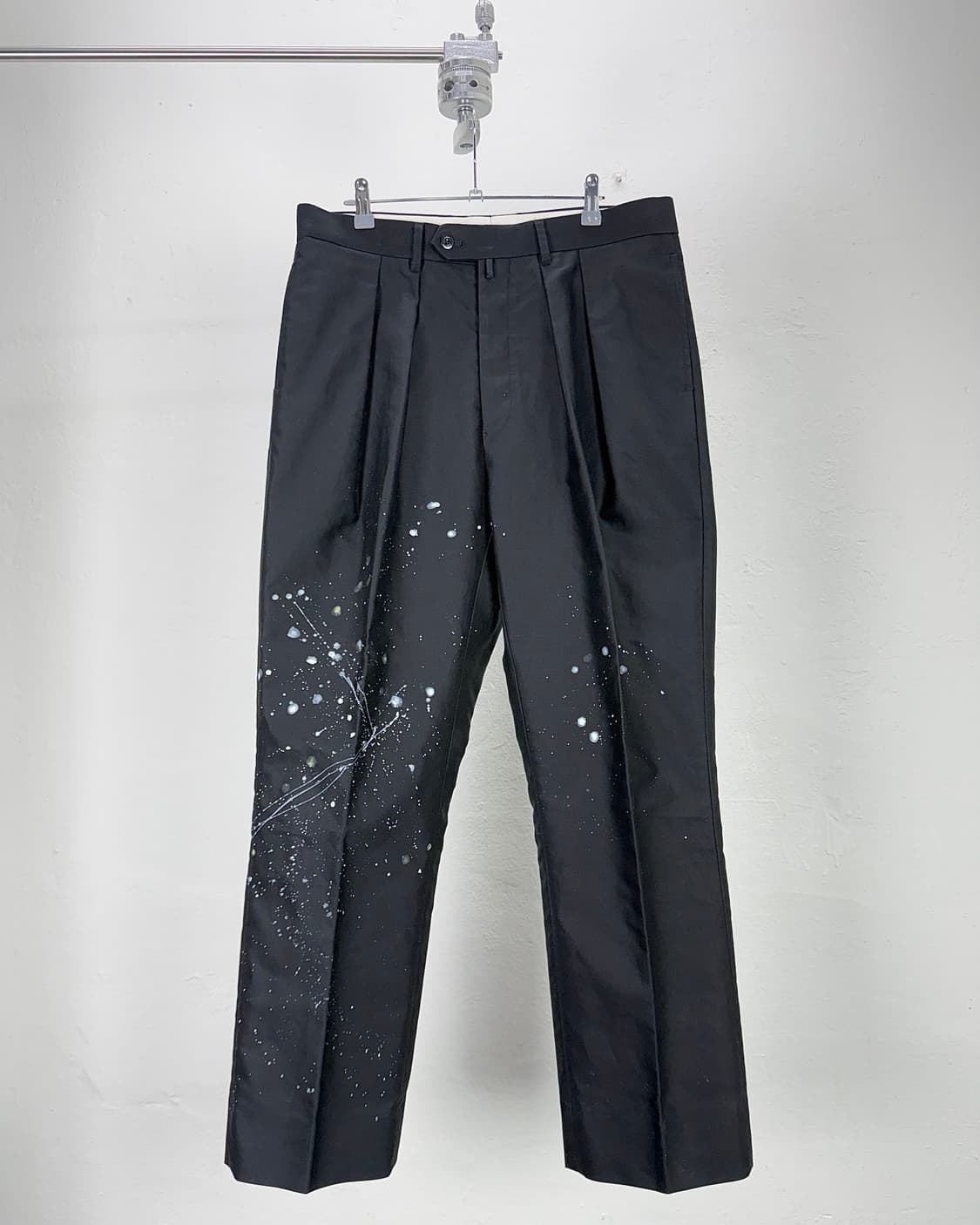 니트 18aw 블랙 스플래터 페인티드 울 치노 팬츠 상품이미지1