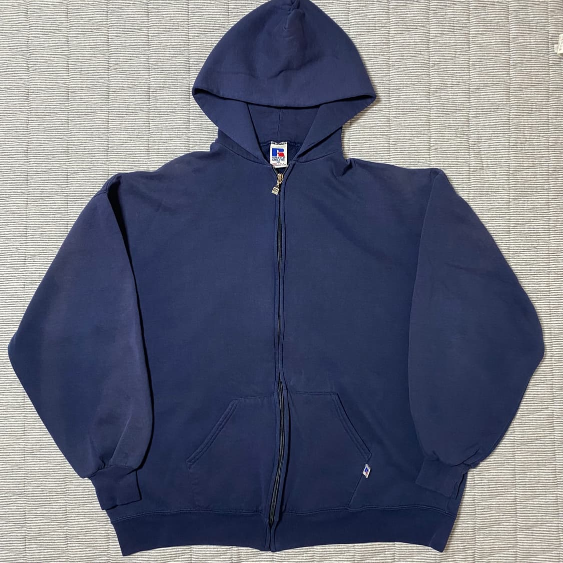 러셀 빈티지 후드집업 90s XXL 네이비 USA 미제 2XL 상품이미지1