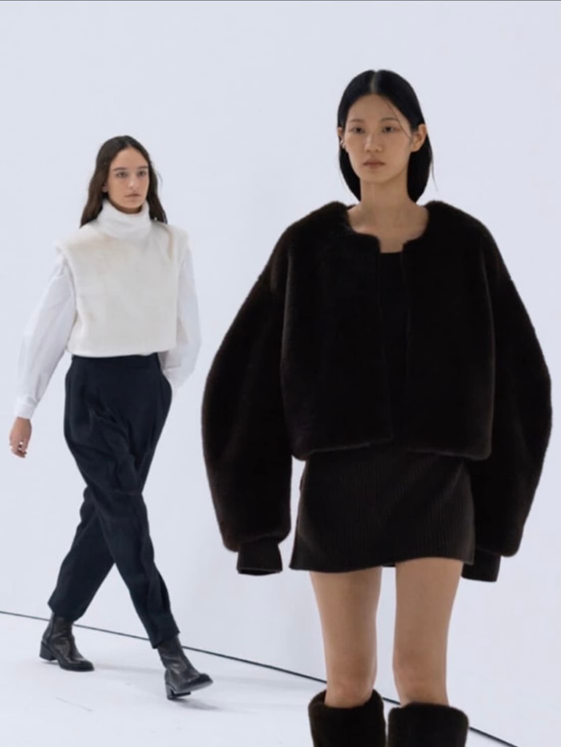 AMOMENTO 라운드쉐입 퍼자켓 상품이미지1