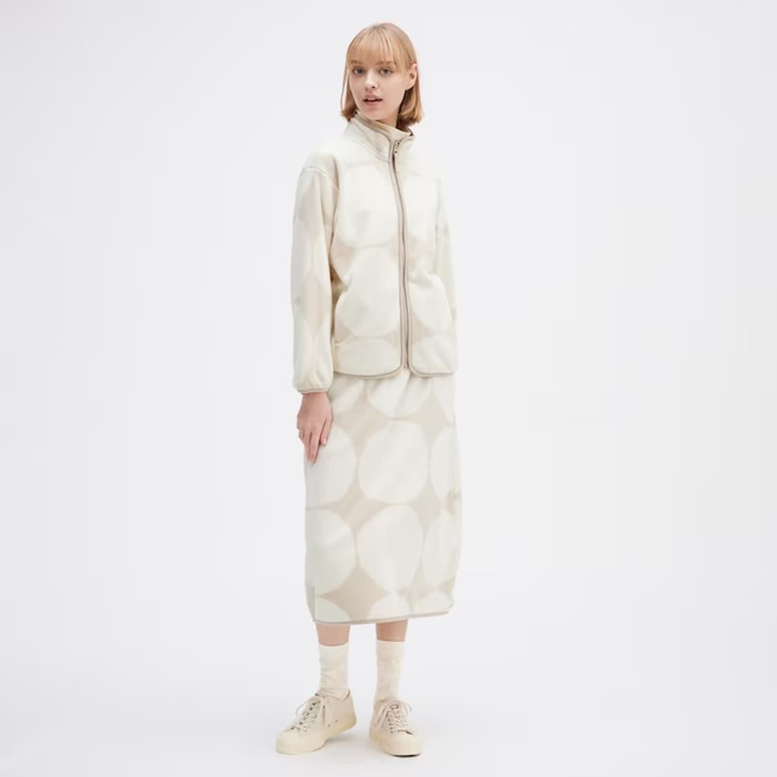 유니클로 마리메꼬 후리스 라이트 그레이 S 상품이미지2