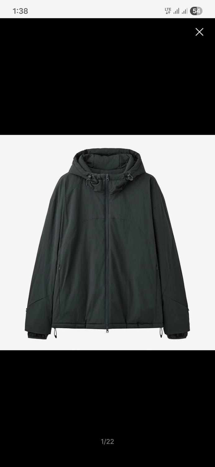 아르반 라이트 쉘 패디드 자켓 라패자 차콜 2사이즈 팔아요 상품이미지1