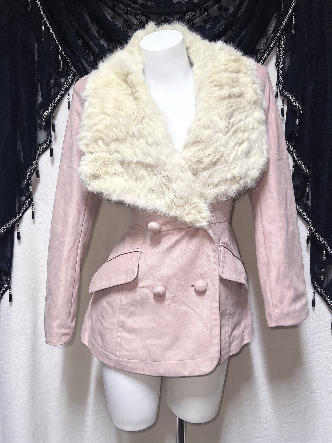 히메갸루 오네 로맨틱 로걀 인디핑크 퍼자켓 코트 윈터페어리 핀터 리즈리사 상품이미지6