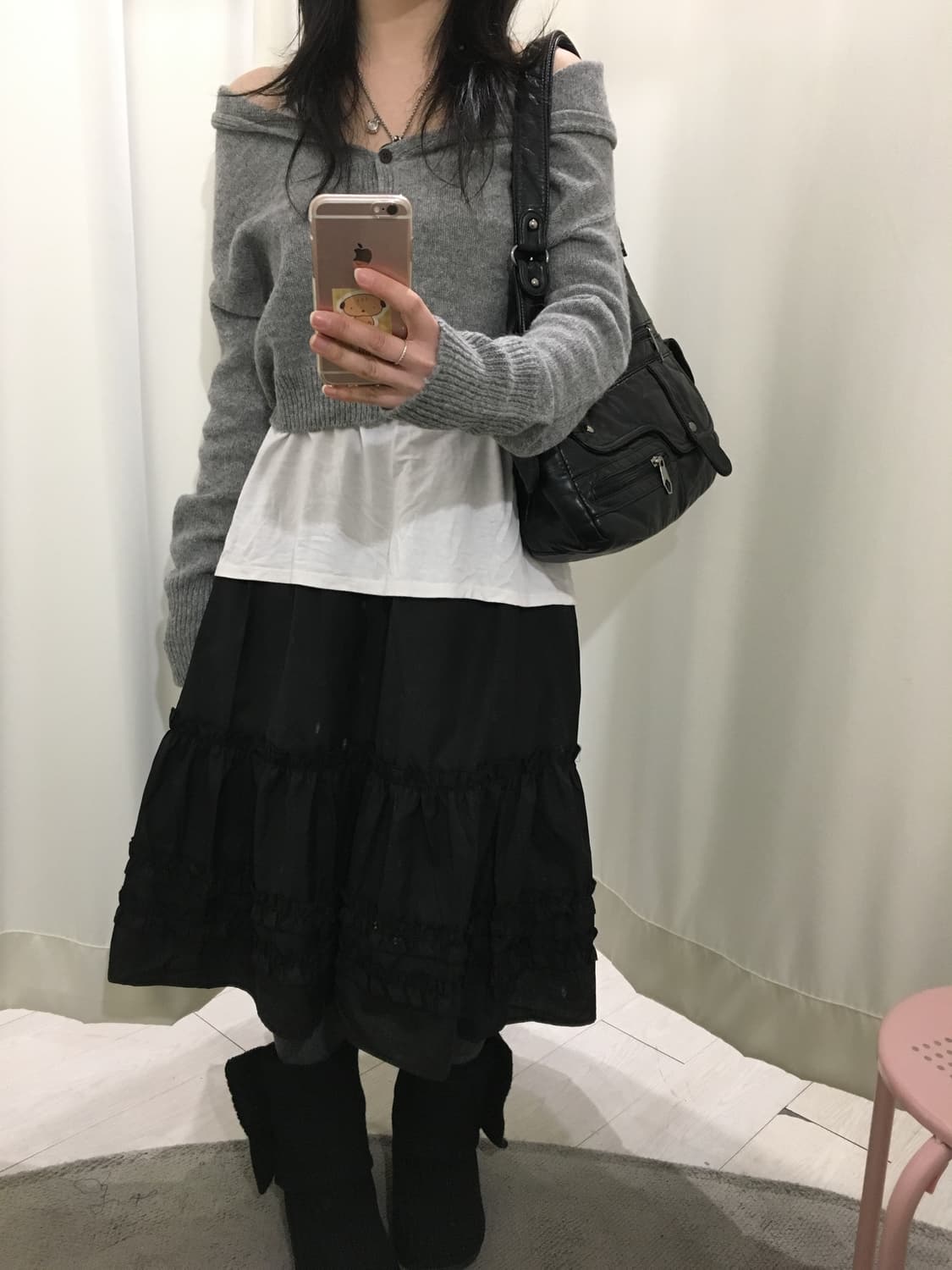 Humanwoman off shoulder cardigan 상품이미지4